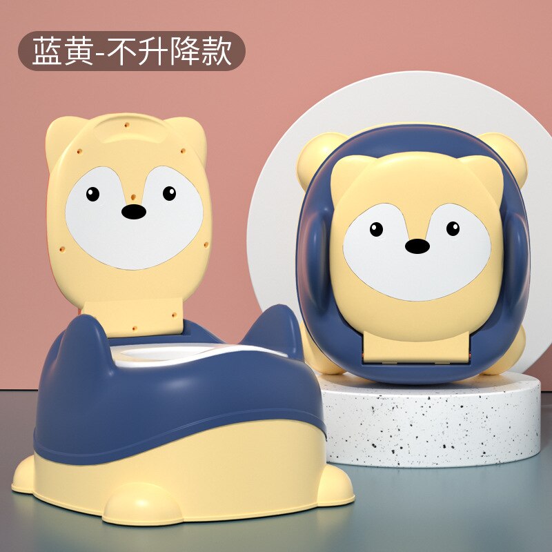 Orinal de dibujos animados para niños, orinal grande para el hogar, aumento del equipo frontal sin salpicaduras de orina, cojín suave de fácil limpieza: Blue non-liftinghard