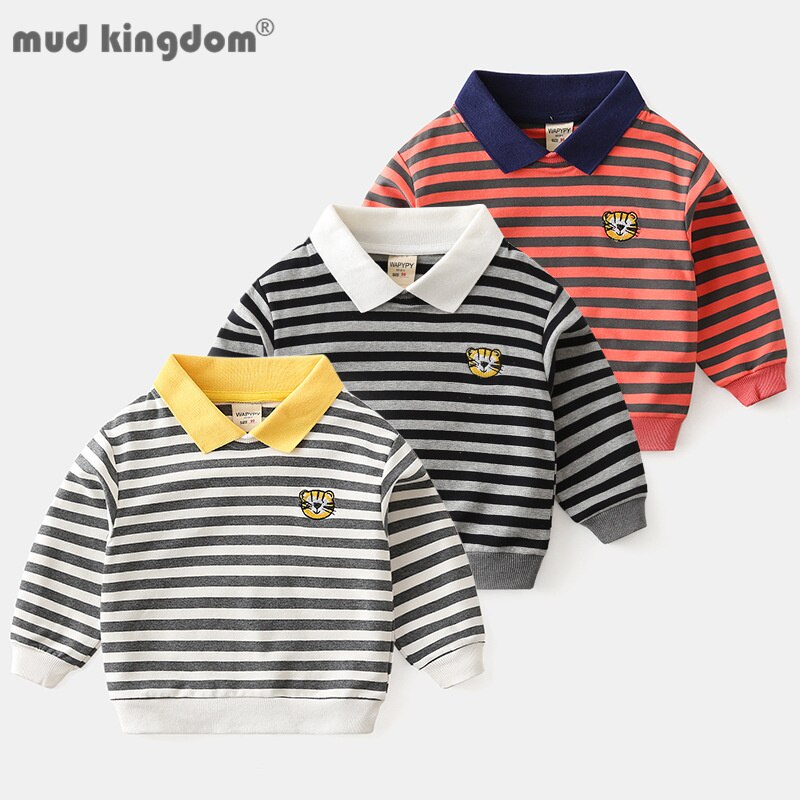 Moletom masculino com gola de gola para garotos lama, pulôver casual de algodão com gola, roupa para crianças primavera e outono