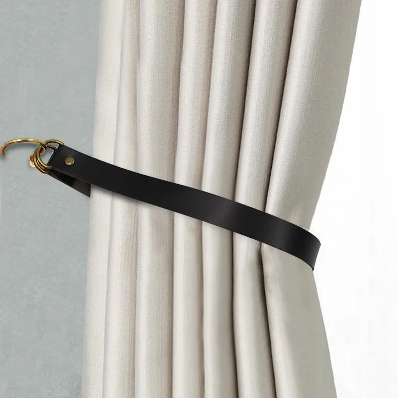Lederen Gordijnband Achterkant Gordijnhouder Clip Gesp Touw Hotel Huis Decoratieve Kamer Accessoires Gordijn Tieback
