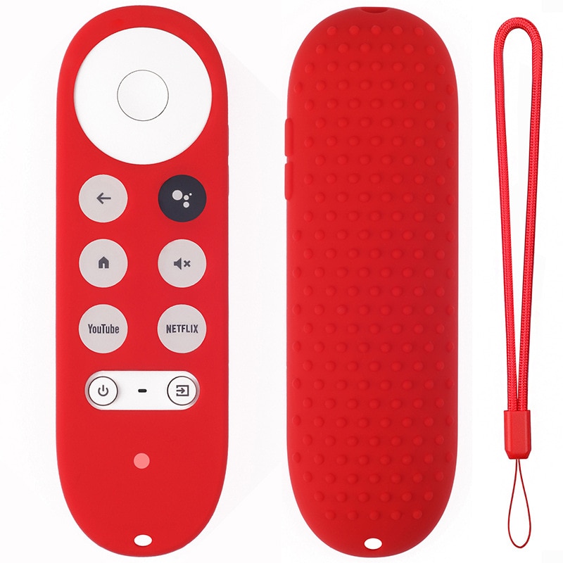 3 Meters Shockproof Remote Control Cover For Chromecast With Google TV Voice Remote Anti-Lost Silicone Case