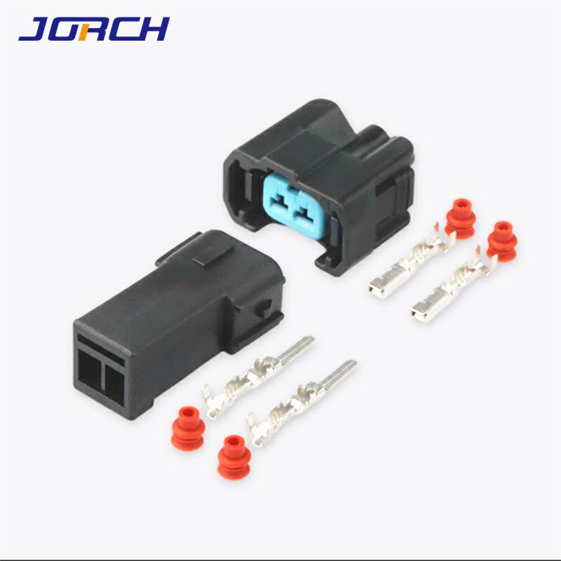 Conector eléctrico para inyector de combustible, conector macho y hembra NH1 OBD2 de 2 pines con Cable Pigtail para Honda 6189-0533: Male and female