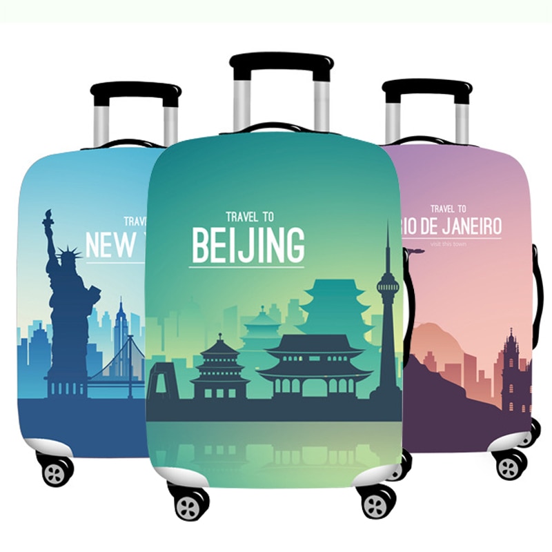 Thicken Travel Luggage Cover Elasticity Suitcase Protective Covers Travel Accessories Suitable For 18-32 Inch Case On Suitcase