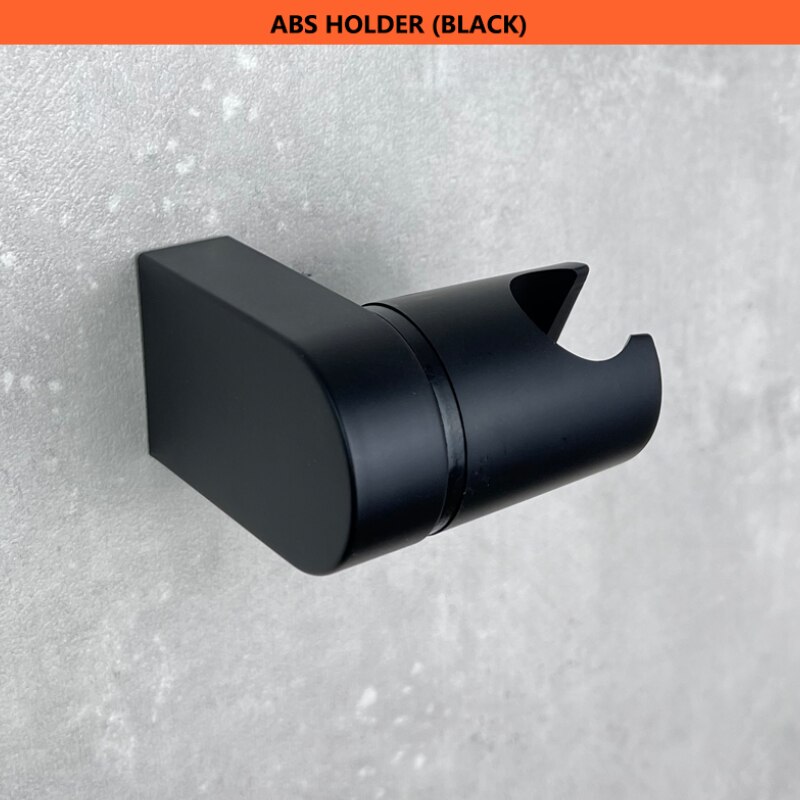 ABS Hand Shower Set 2 Functions Black and Chrome Handheld Swivel Bracket 1.5m Stainless Steel Hose: Black Holder