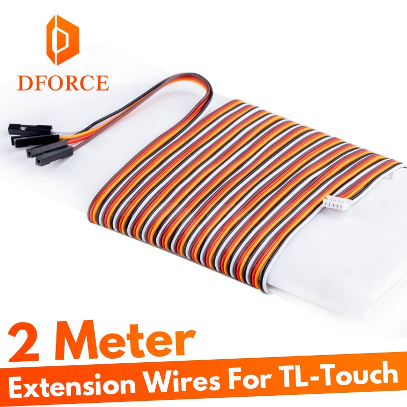 Dforce 3d printer 3d touch 2 meter forlængerledninger tl-touch auto seng nivellering sensor forlængerledninger til ender 3 cr10