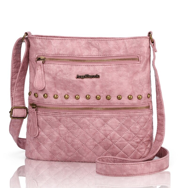 Angelo Barcelo Delle Donne Dell'annata Crossbody Sling Bag: Pink