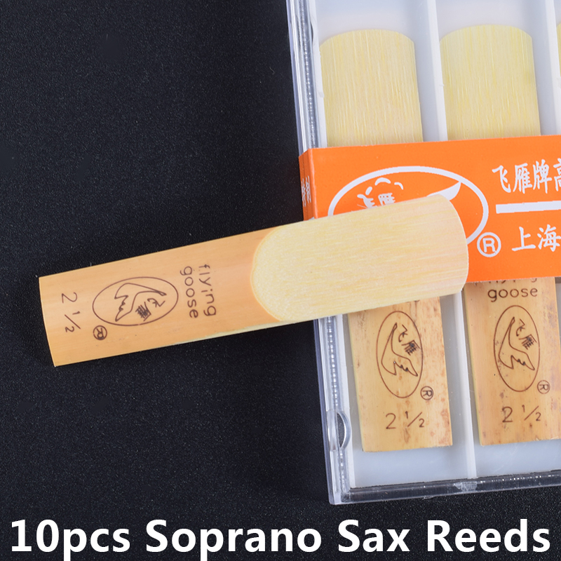 10pcs Sax Soprano Reeds Wind Musical Instruments Accessories Saxophone Reed Strength 2.5