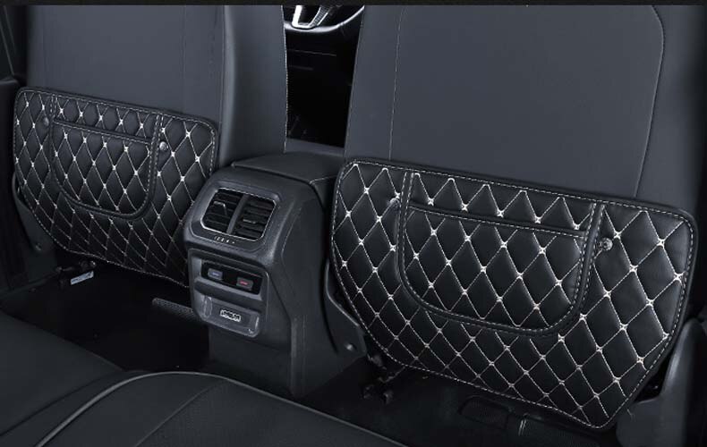 per VW Tiguan MK2 2018 2019 2020 2021 sedile posteriore auto anti-calcio pad coprisedili protezione posteriore accessori interni decorazione: nero beige 2pezzi