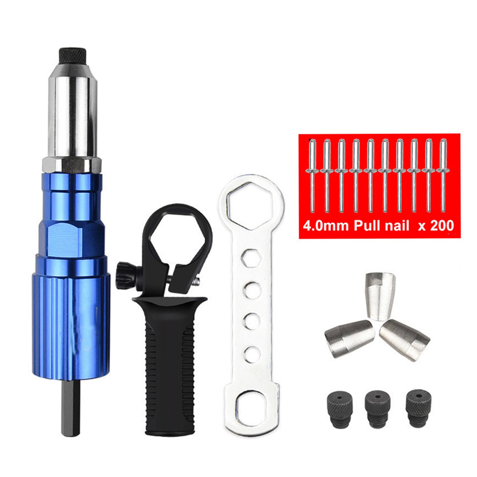 Wrench Vervanging Accessoires Professionele Home Tool Klinknagel Adapter Set Anti Slip Elektrische Cordless Klinken Power Boor