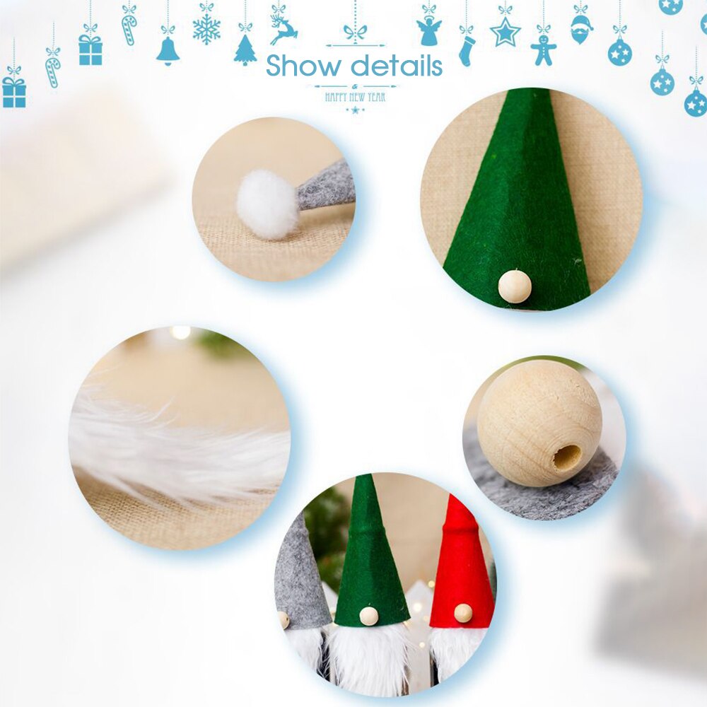 1pc Santa Claus Doll Wine Bottle Set Decoration Xmas Bottle Cap Xmas Decor Ornaments Christmas Wool Christmas Wine Bottle Cover