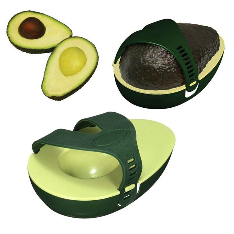 Green Avocado Huggers Silicone Avo Saver Box Keep Your Avocados Fresh Snap-On Lid Refrigerator Organizer Kitchen Food Container