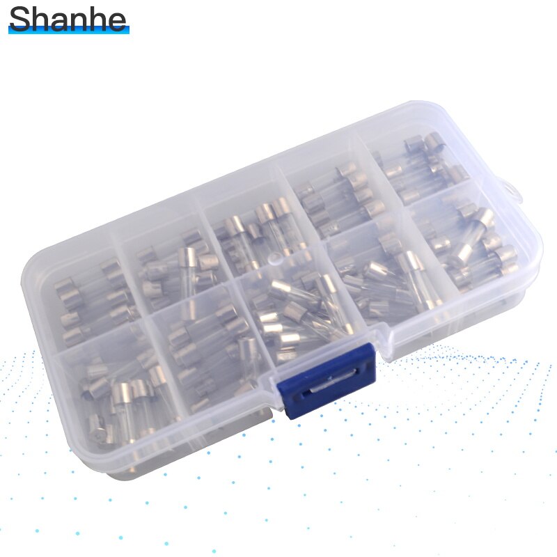 ! 100Pcs Set 5X20 Mm Quick Blow Glaszekering Gevarieerd Kits,Fast-Blow Glas Zekeringen