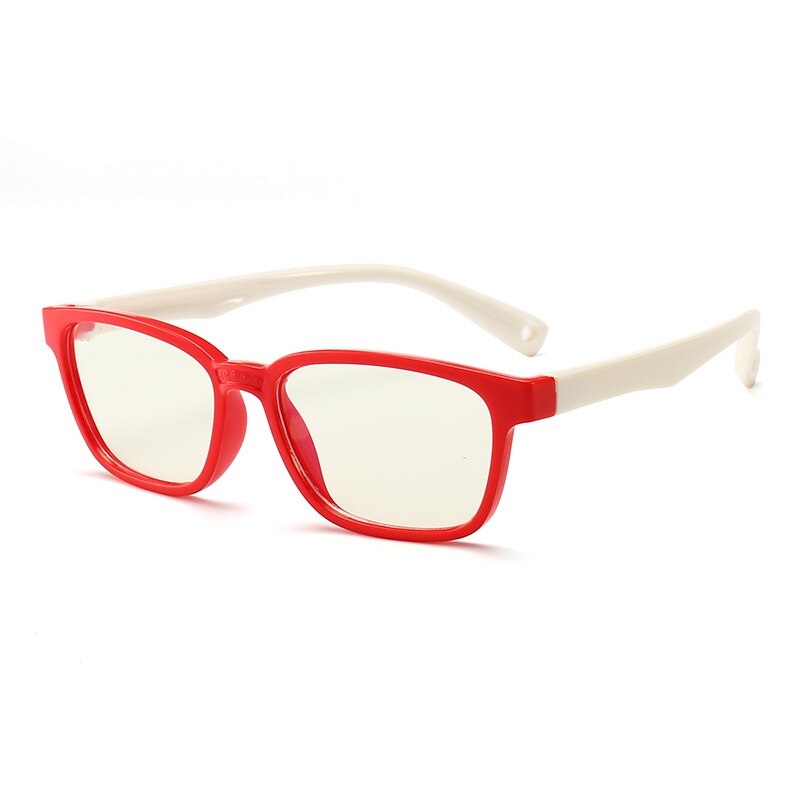 Gafas de bloqueo de luz azul para chico y niño, gafas de Marco TR90 para niño y niña, anteojos rectangulares de ordenador óptico transparente S442: C6