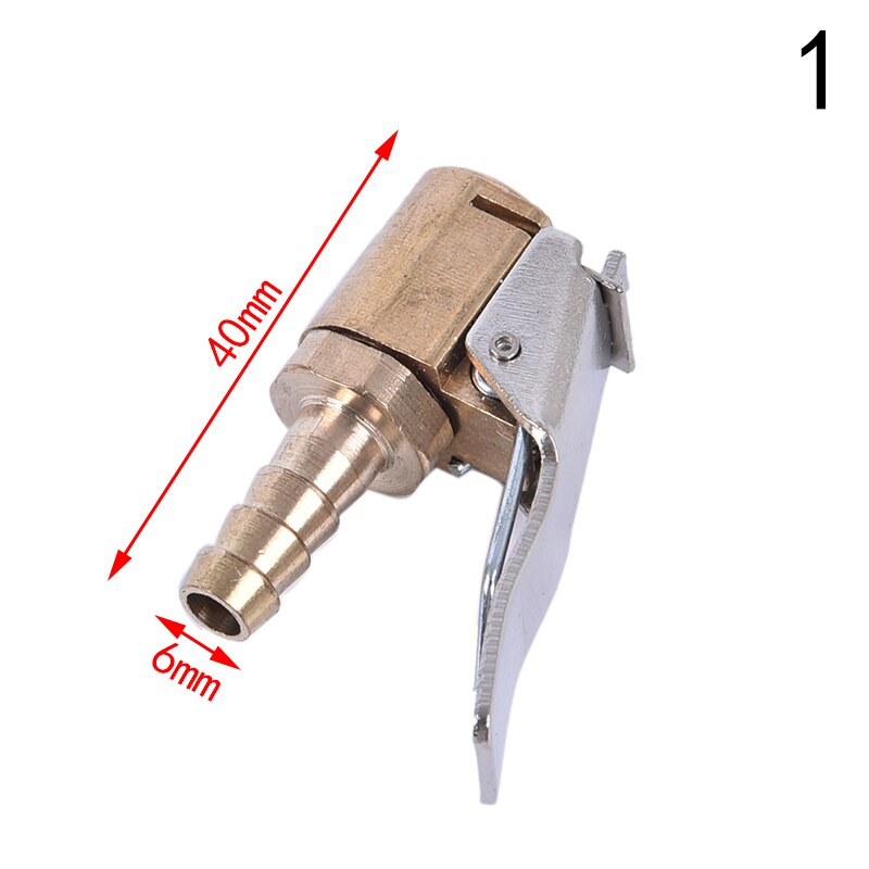 Brass Car Tyre Inflator Valve Connector Air Chuck Tire Clip Lock-on Car Adapter Valve