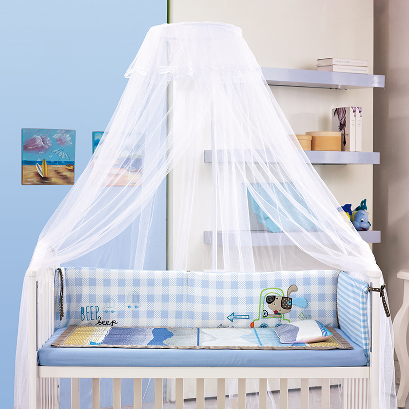 Baby Bed Mosquito Net Universal Crib Dome Canopy Netting Summer Kids Room Mosquito Proof Cover Foldable Hanging Bed Curtain