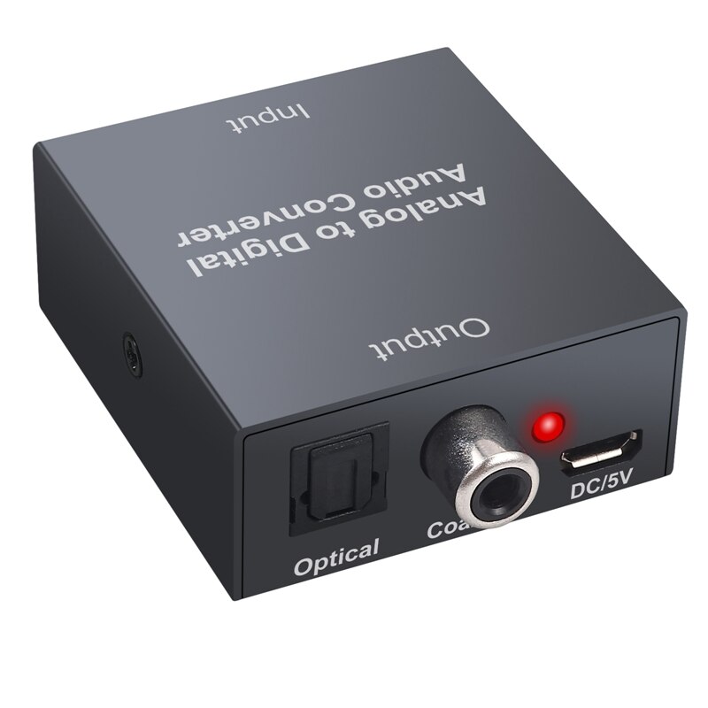 Analog to Digital Audio Converter for PS3 Player R/L 2 RCA 3.5mm AUX to Digital Coaxial Toslink SPDIF: Default Title