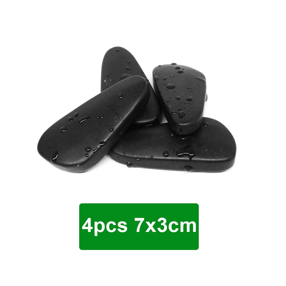 Tontin stein massasje sett lindre understreke ryggsmerter helsevesen akupressur lava basalt steiner til helsetjenester spa stein: 4 stk 7 x 3cm