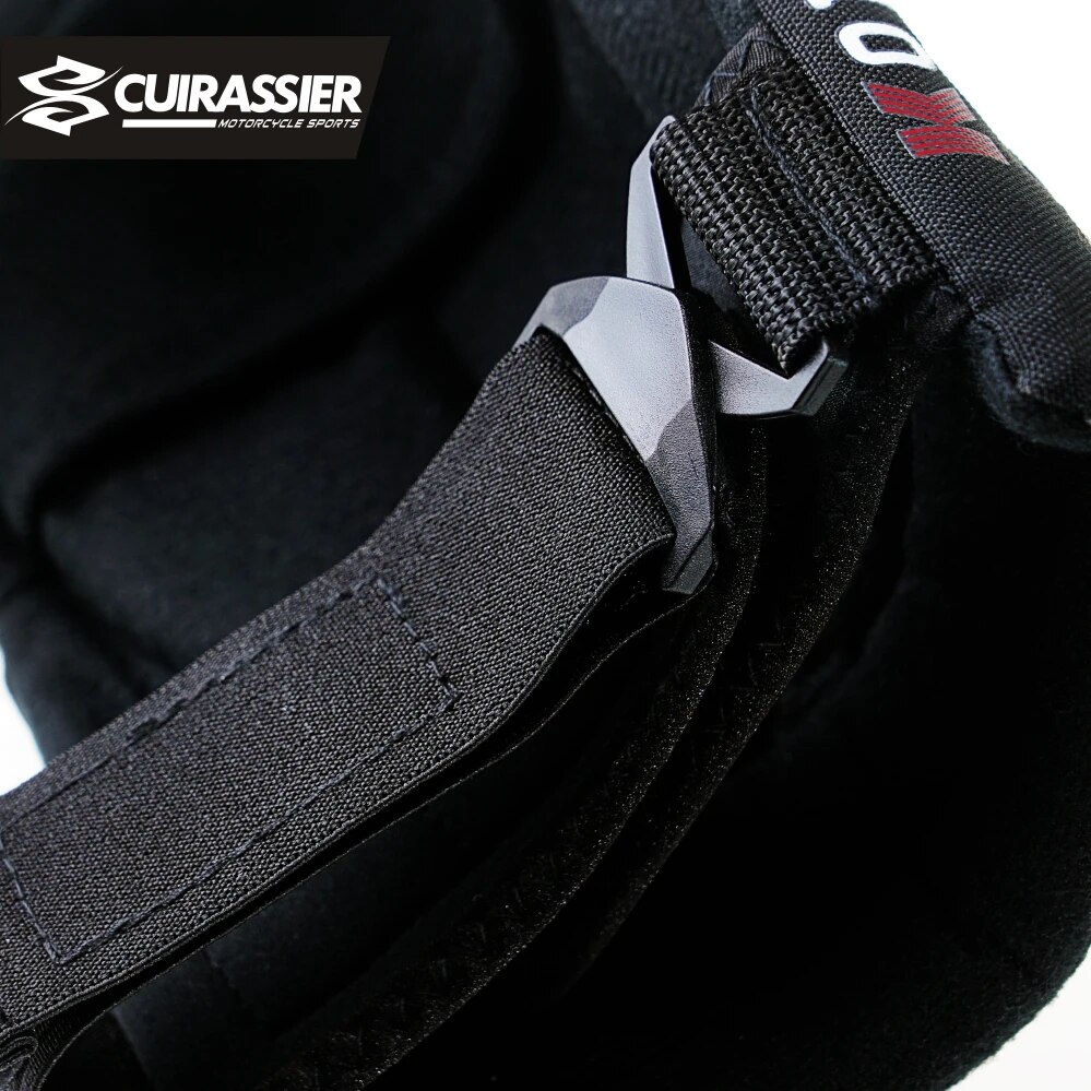 CUIRASSIER Schutz-Motorrad-Knieschoner, Motorrad-Knieschoner, MX-Schutz, verstellbar, Renngeschützer, Schutz, Nacht, reflektierend
