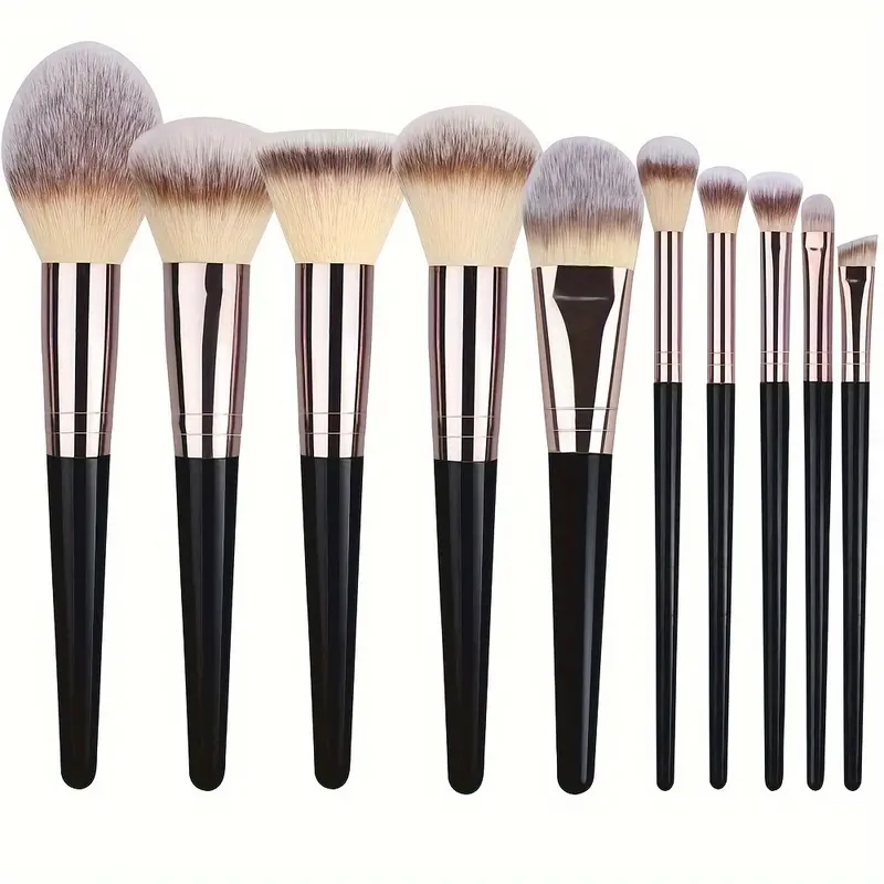 3-20PCS Makeup Brushes Set Fluffy Eyeshadow Foundation Concealer Blush Highlighter Female Cosmetics Beauty Tools Storage box: Brown