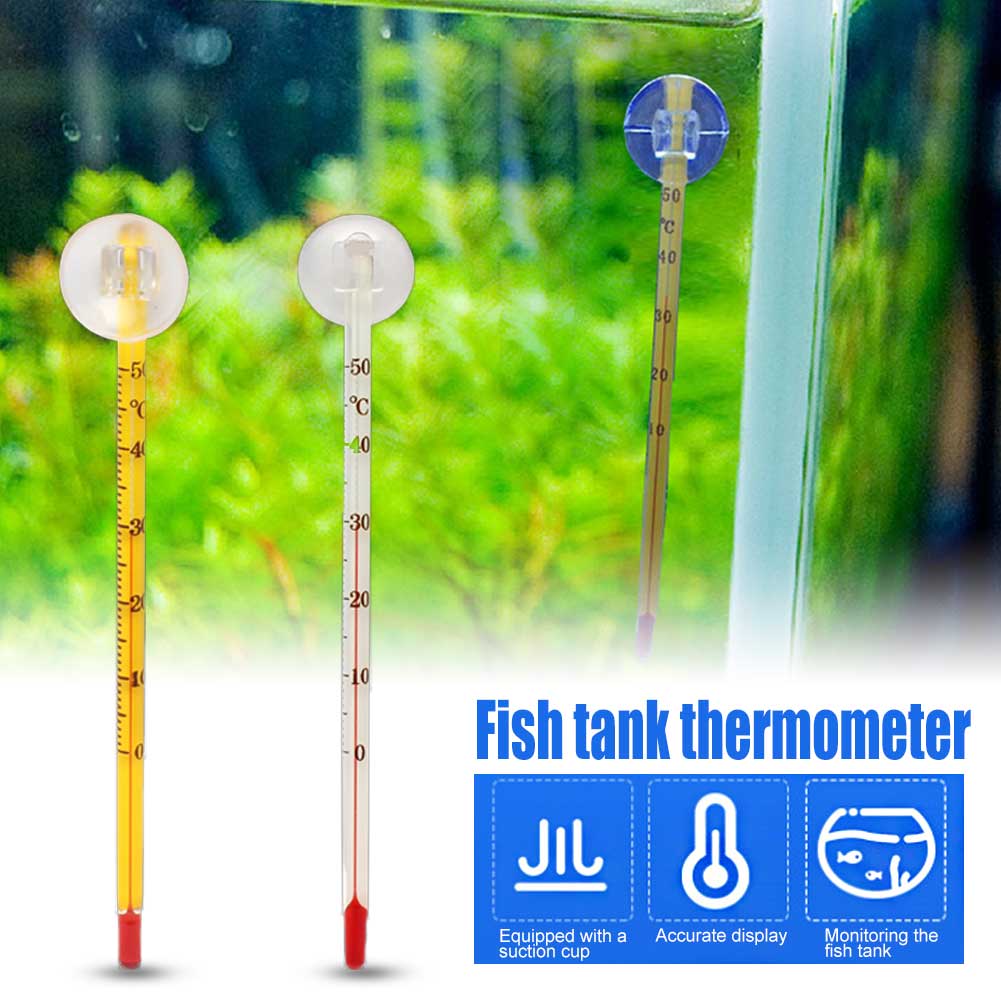 15Cm Hydrometer Aquarium Glas Huishouden Aquarium Thermometer Aquarium Dompelpompen Glazen Thermometer Decor Met Zuignap