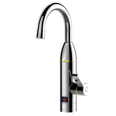 Electric Kitchen Instant Heating Faucet Heater Cold Dual-use Tankless Water Quickly Heating Tap Shower With LED Display: Burgundy / UK Plug