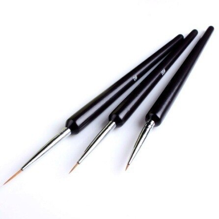 Nail Art Penselen-Professionele Nail Art Penselen-Sable Nail Art Brush Pen, Detailer, liner ** Set Van 3