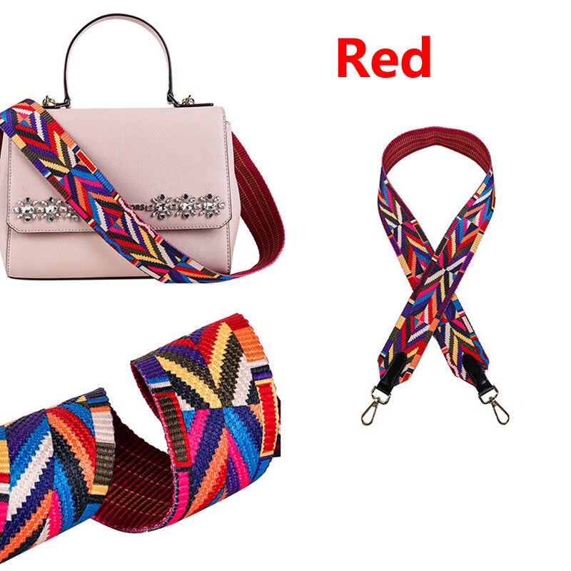 Handtasche Zubehör Tasche Gurt Schulranzen Ersatz Gurt Crossbody Schulter Geldbörse Bunte retro Dekorative Kette: rot