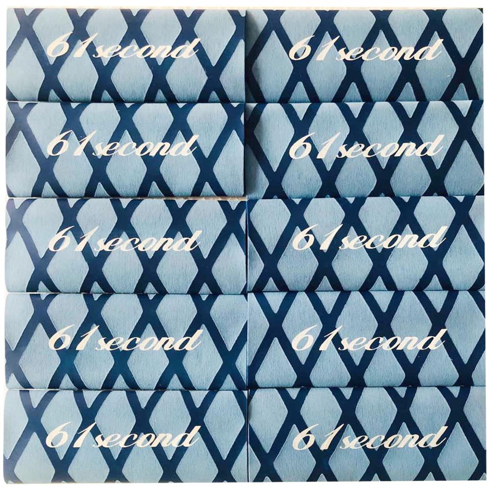 10 Pcs/lot 61SECOND Table Tennis Racket Grips Anti-slip Comfort Ping Pong Racket Overgrips Table Tennis Accessories: Blue 10 pcs