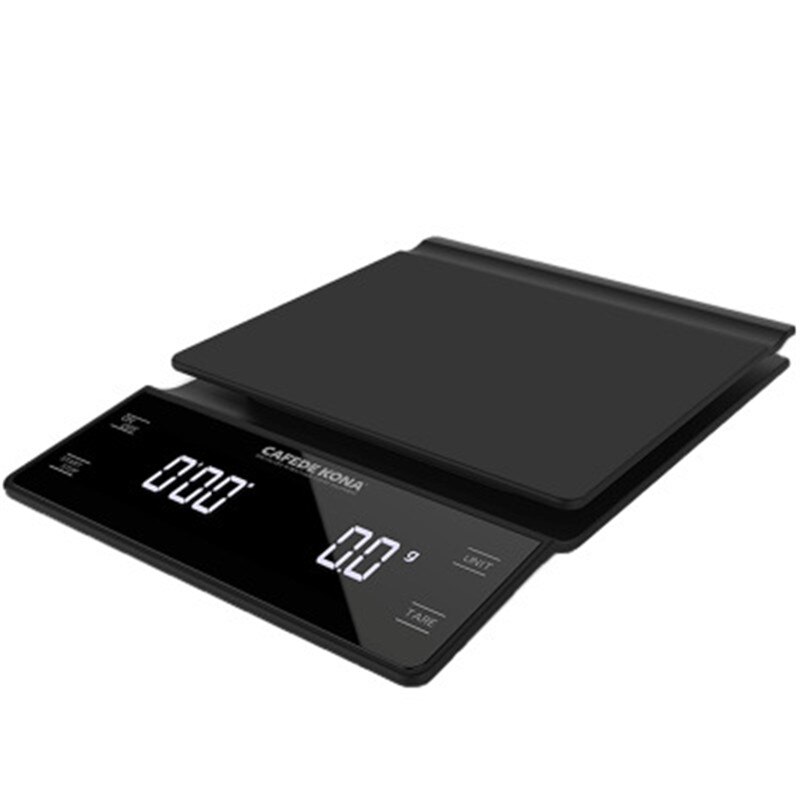 Cafetera KONA-báscula de café con temporizador, balanza Digital LED de alta precisión con goteo electrónico, para cocina, 0,1g/3kg