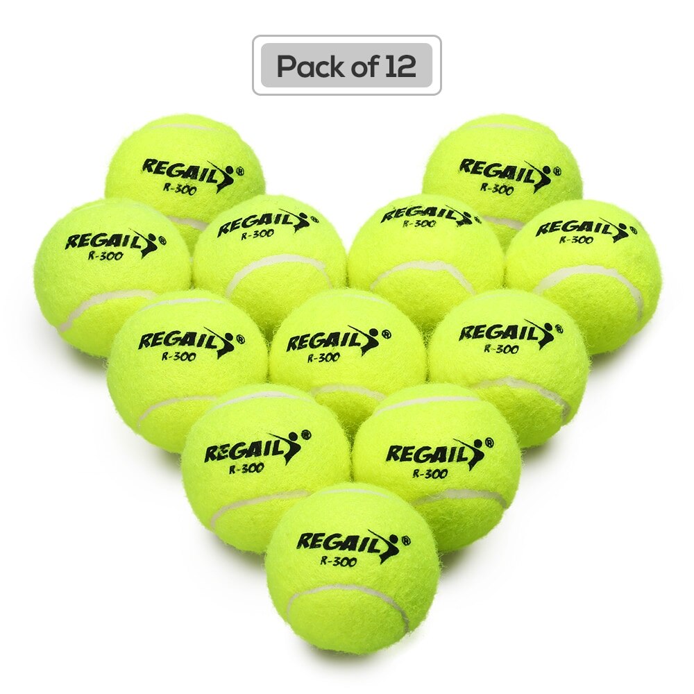 Pakke  of 12 trykløse tennisbolde med meshpose gummi hoppe træning praksis tennis bolde kæledyr legetøj: Pakke  of 12