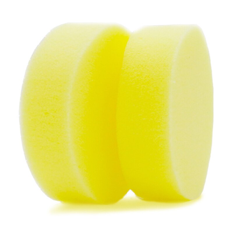 Durable Round Yellow Wax Sponges Shoes Polish Sponge Marbles Wax Foam Sponges Glasses Floors Wax Sponge Clean Supplies