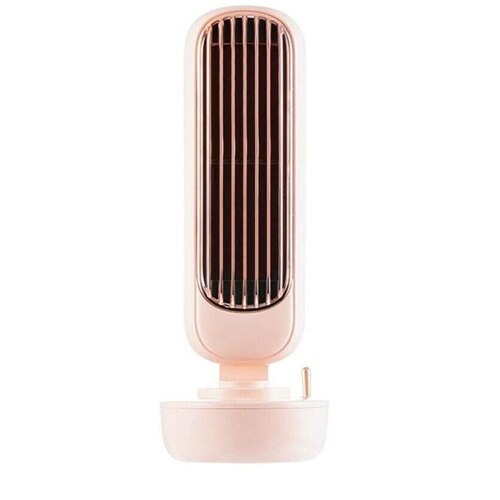 Mini bærbar klimaanlæg multifunktions luftfugter purifier usb desktop luftkølerventilator med vandtank hjem: En lyserød
