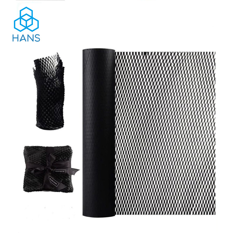 Black Honeycomb Packing Paper Wrap Recycled Cushion Wrapping Roll Eco Friendly Moving Green Wrap