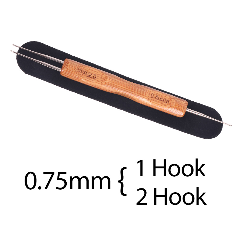 Plussign-agujas de ganchillo para Dreadlock, herramienta para trenza artesanal, gancho de ganchillo para rastas, 0,5 Mm, 0,75 Mm: 0.75mm 1-2 1pcs