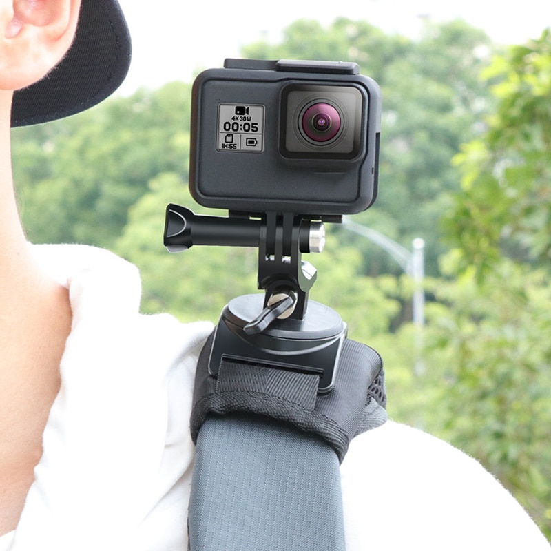 360 degrés rotatif sac à dos pince de fixation pour GoPro Hero 8 7 6 5 4 pour Go pro xiaomi sport Action caméras accessoires