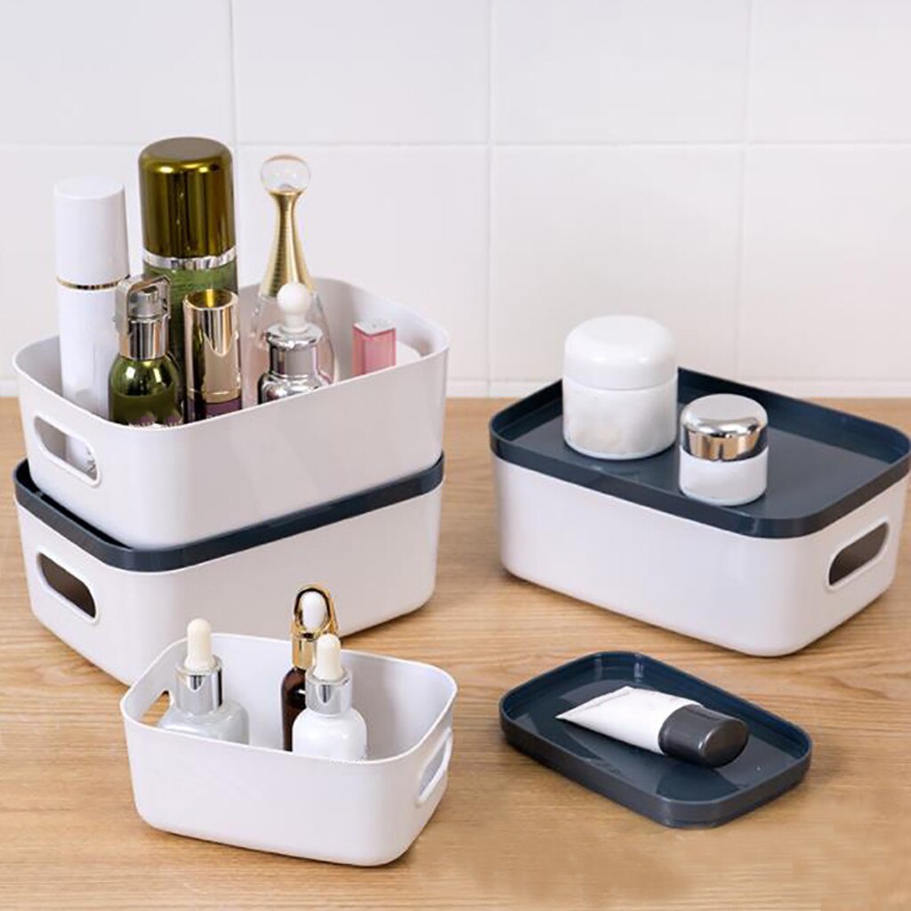 Multi-functional Kitchen Products Remote Control Cosmetics Jewelry Storage Box Makeup Organizer Box Home Office Sundries
