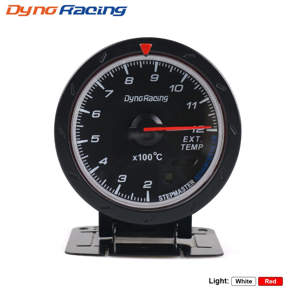 Dynoracing 60MM Car Exhaust Gas Temp Gauge EGT/EXT Temp Gauge With Red &amp; White Light Car Meter with EGT sensor BX101474