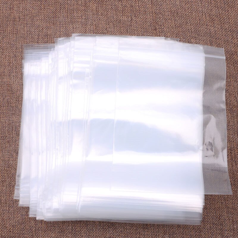 100X Clear Grip Self Press Seal Resealable Zip Lock Plastic Jewelry Bags 8 Sizes: 10x15cm