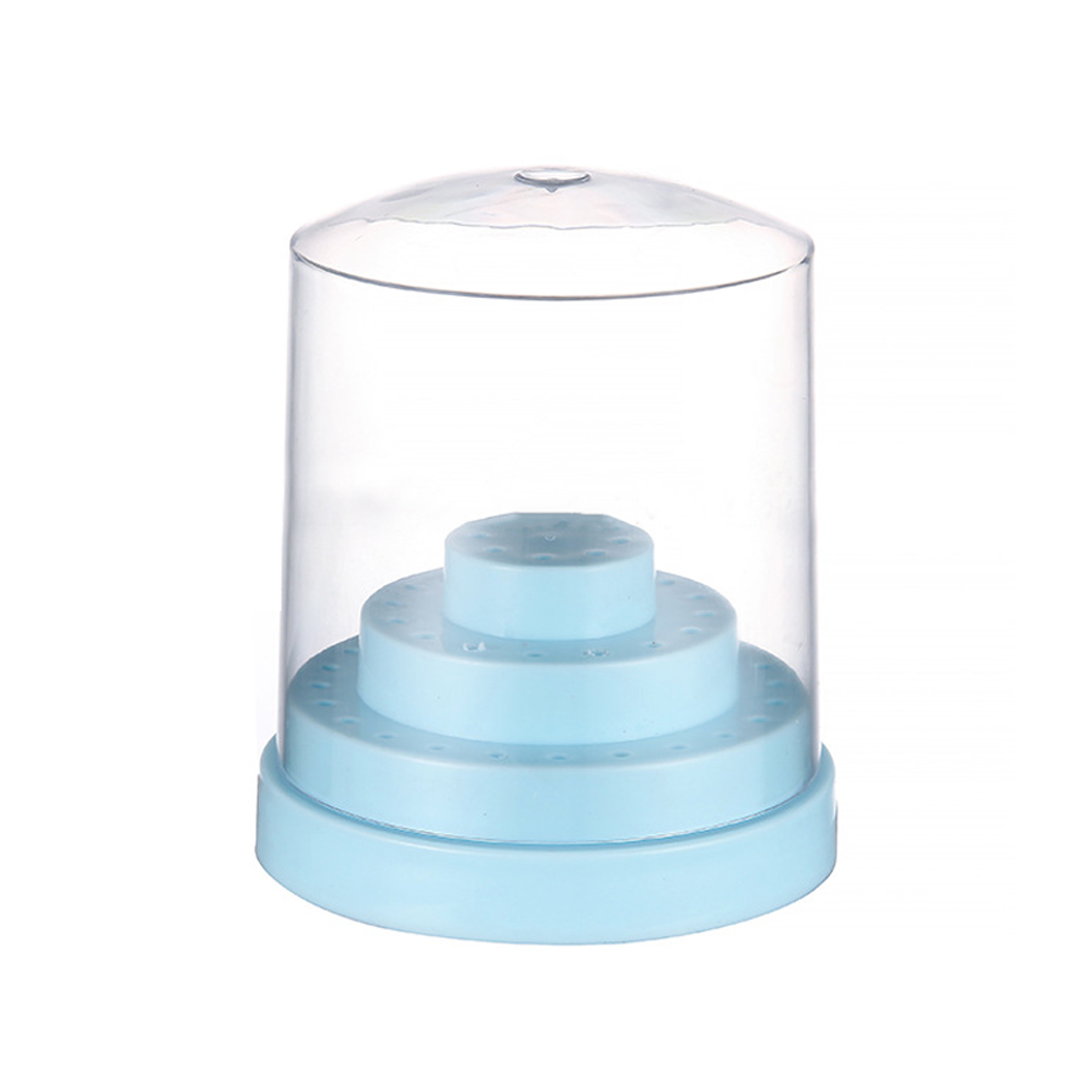 Soporte para brocas de uñas con 10/20/48 agujeros, estuche de almacenamiento vacío, contenedor de exhibición, caja de cortador de fresado, soporte de exhibición para manicura Acryl: Borgoña