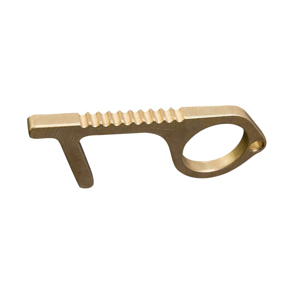 Avoid Contact Handle Puller Hands Protection Brass Key Shaped Contactless Elevator Button Presser