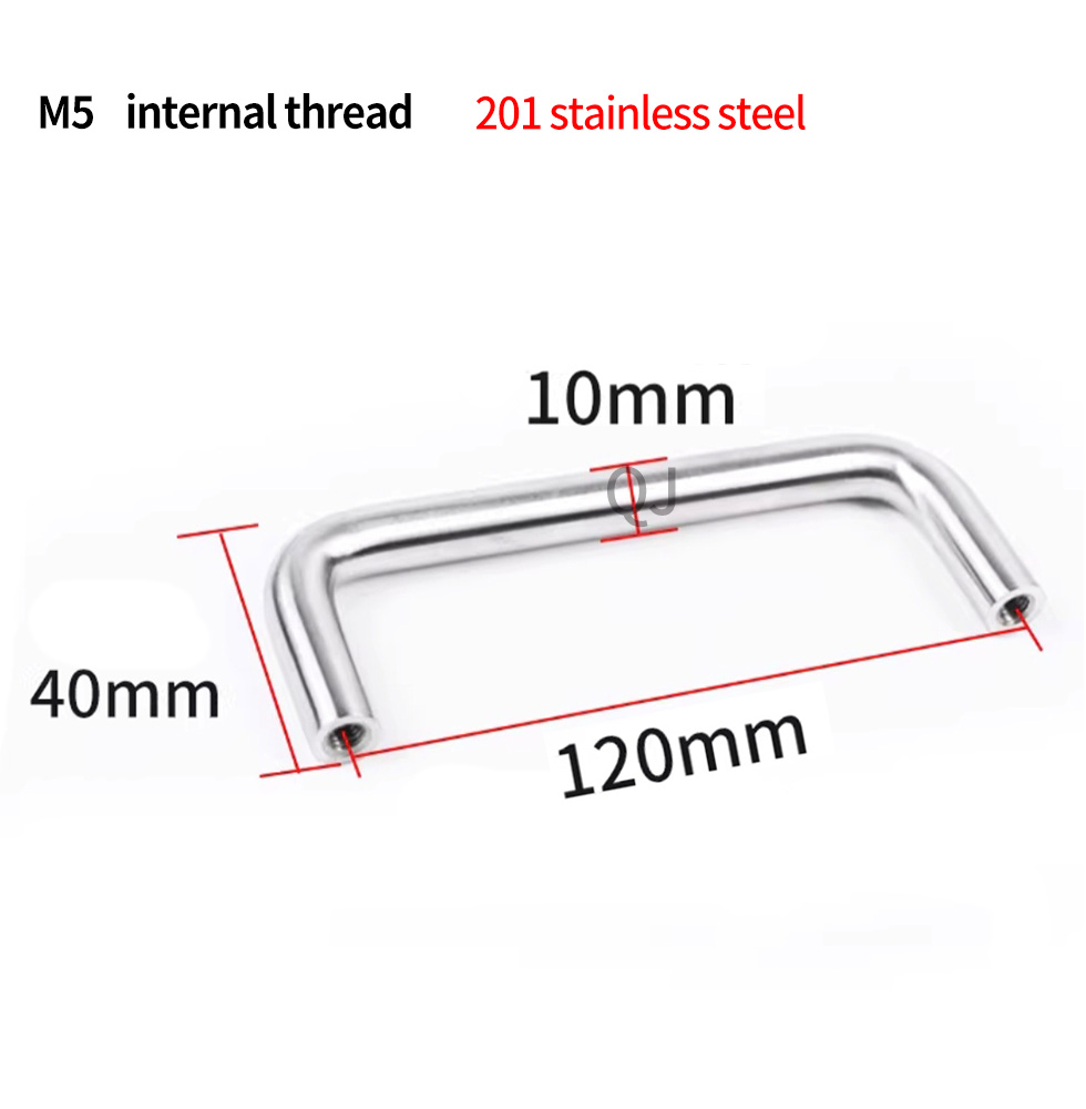 201 massive rustfri ståldør u-formet håndtag kasse panelskab industrielt cylindrisk håndtag: Grøn