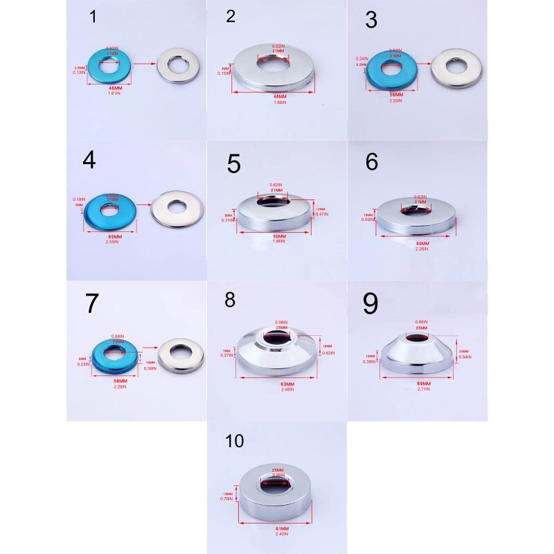 77JB Wall Split Flange Split Round Escutcheon Plate Water Pipe Faucet Decor Cover