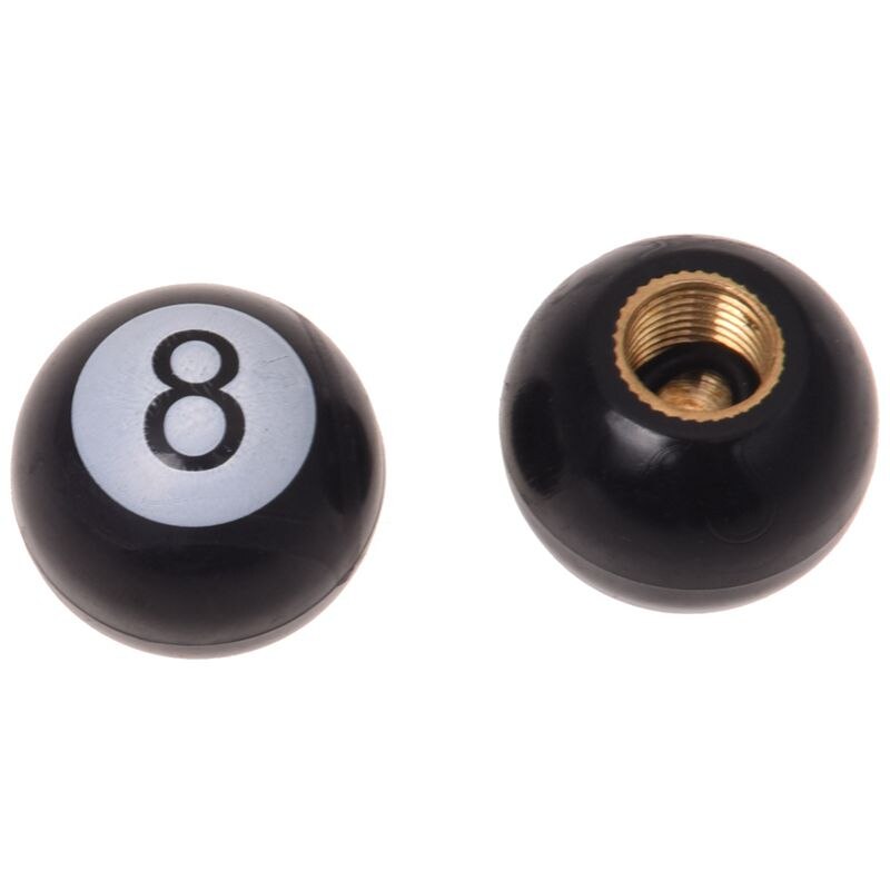 4 x Universal Car Truck Bike "Pool 8 Ball" Tire air Valve Stem Caps Wheel Rims