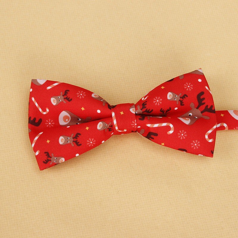 Menn & #39 ;s julesløyfe bomull festival tema slips snøfnugg juletre mønster herre sløyfe julefest for menn
