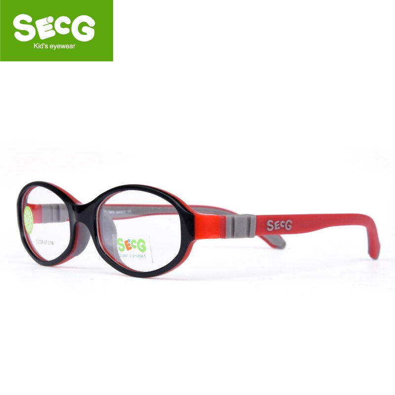 SECG Round Cute Children Glasses Frame Optical Myopia Glasses for Sight Kids Flexible Soft Spectacle Frame No Screw Eyeglasses: C3