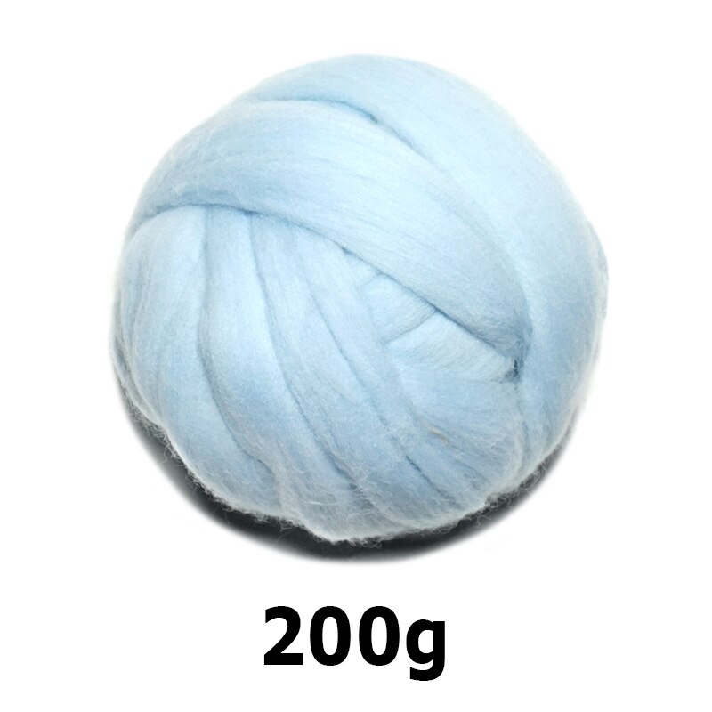 handmade Wool Felt for felting 50g Light blue Perfect in Needle Felt 53#: 200g