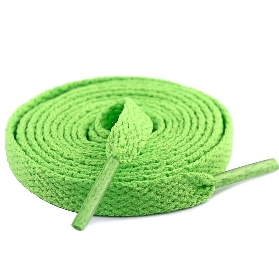 Unisex snørebånd til sneakers flad rem reb sko snørebånd farverige søde elastiske snørebånd sneakers sko tilbehør: Lysegrøn