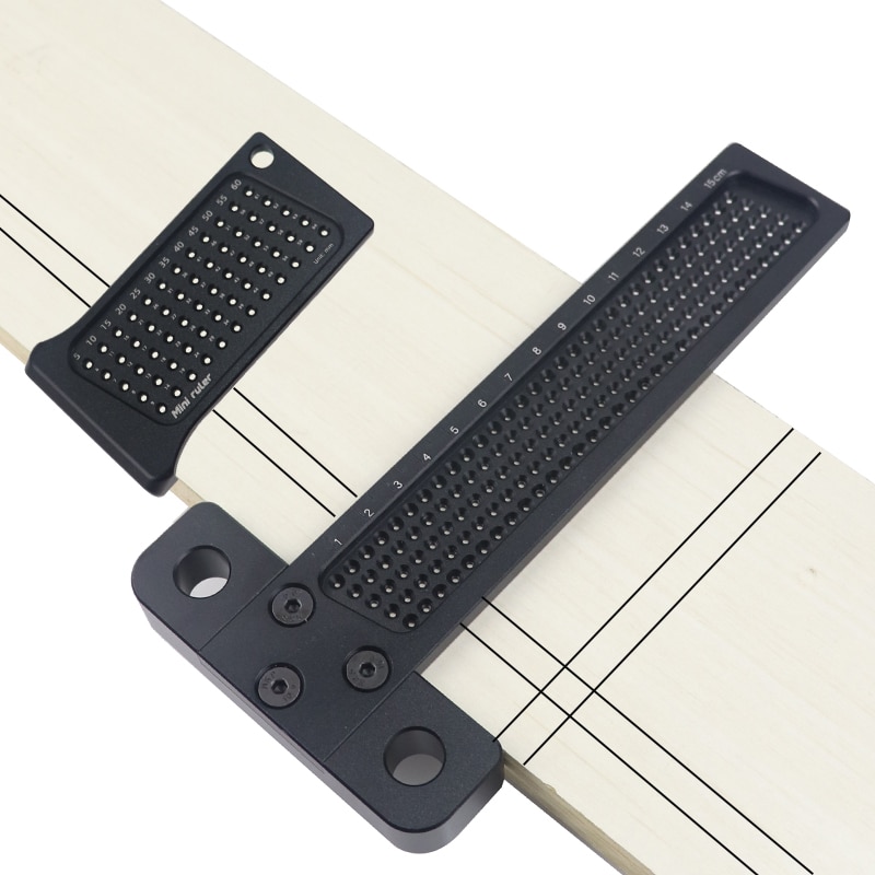 Precision Aluminum Alloy T-type Ruler Line Scriber Marking Gauge Hole Scribing Positioning Crossed Line Carpenter Measuring Tool