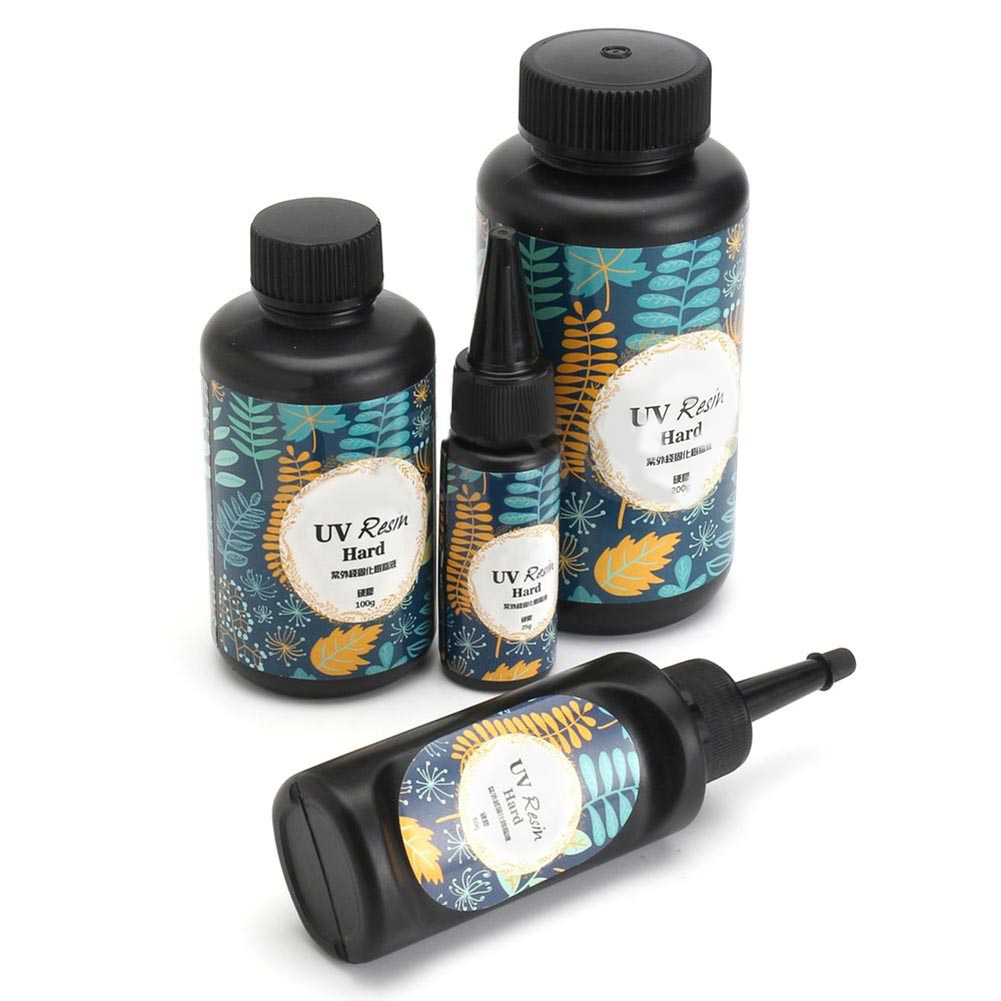 10/15/25/60/100/200g UV resina pegamento duro ultravioleta transparente LED DIY herramientas para joyas elegantes de Vintage Chic