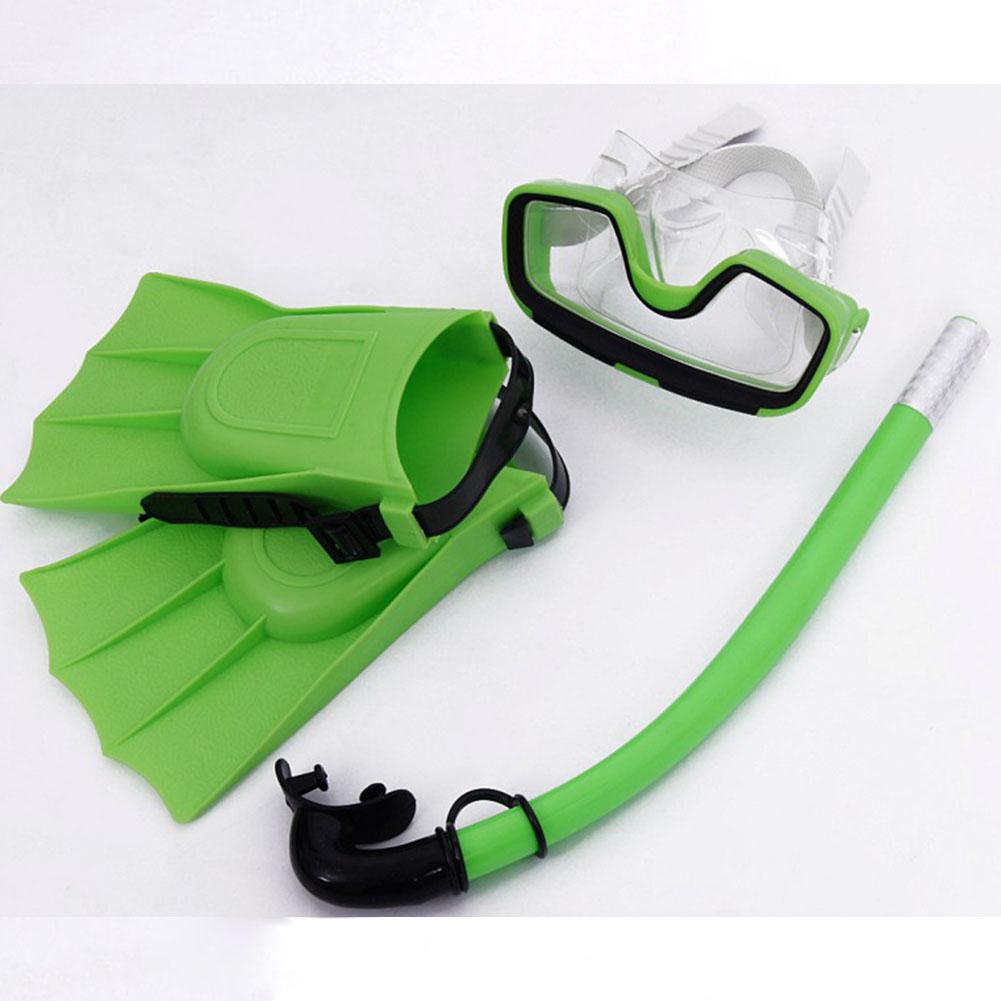 Conjunto de máscara de buceo para niños, gafas de bucear antiniebla, tubos de respiración, aletas de esnórquel