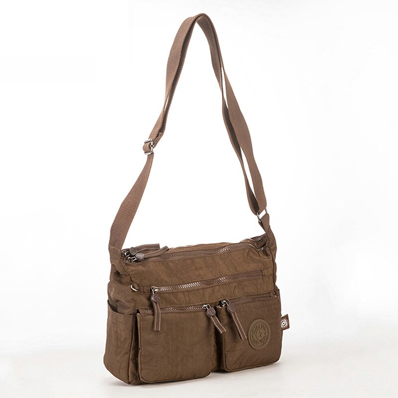 TEGAOTE Messenger Tas Toevallige Multi Ritsvak Vrouwen Kleine Schoudertas Crossbody Tas Dames Satchel Handtas Gsm Pouch: Bruin